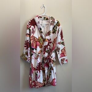 Anthropologie Raphael Balme Robe Size XS/S floral butterfly colorful EUC